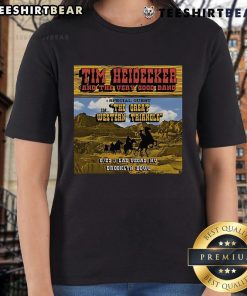 Official Tim Heidecker The Very Good Band tour ladies tee for the Great Western Triangle 2025, featuring vibrant design.