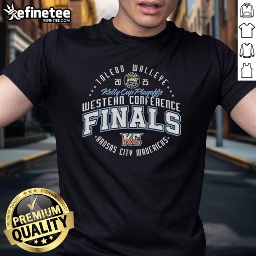 Alt Text: Official Toledo Walleye 2025 Western Conference Finals T-Shirt featuring team logo and championship design.