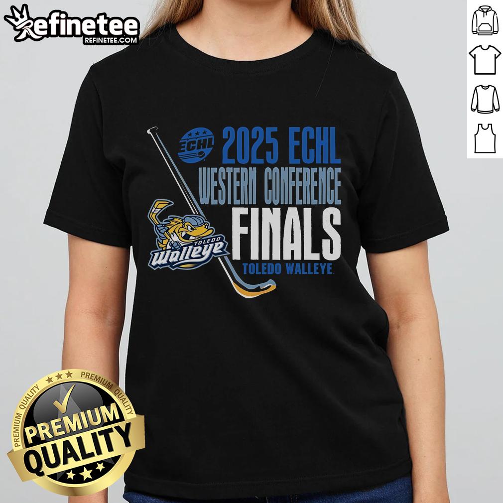 Official Toledo Walleye Landry 2025 Echl Western Conference Finals Ladies Tee Official Toledo Walleye Landry 2025 ECHL Western Conference Finals ladies tee in vibrant colors, perfect for fans.