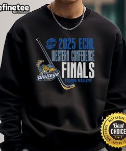 Alt Text: Official Toledo Walleye Landry 2025 ECHL Western Conference Finals Sweatshirt showcasing team pride and style.