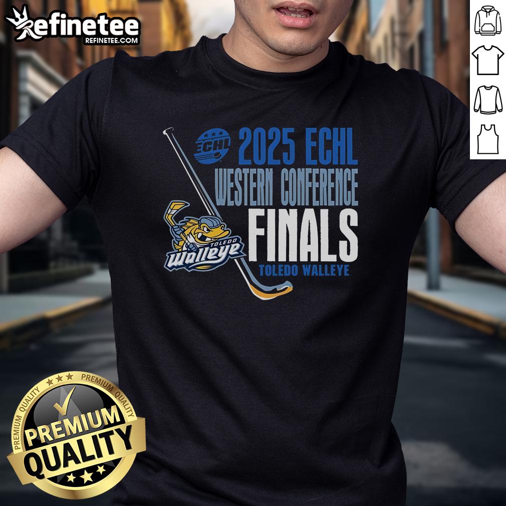 Official Toledo Walleye Landry 2025 Echl Western Conference Finals T Shirt Official Toledo Walleye Landry 2025 ECHL Western Conference Finals T-Shirt featuring team logo and vibrant design.