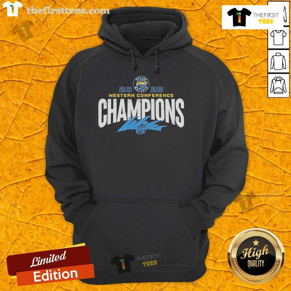 Official Toledo Walleye X 2025 Echl Western Conference Champions Special Hoodie Official Toledo Walleye X 2025 ECHL Western Conference Champions hoodie featuring team logo and championship design.