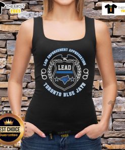 Official Toronto Blue Jays Law Enforcement Appreciation Day 2025 tank top featuring vibrant team colors and logo.