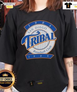 Official Tribal Streetwear SD Pinstripe 1904-1989 ladies tee featuring stylish design and comfortable fit.