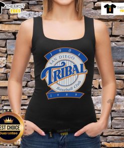 Alt Text: Official Tribal Streetwear SD Pinstripe 1904-1989 tank top featuring a stylish design and vibrant colors for urban fashion.