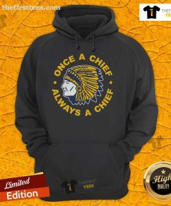 Alt Text: Official Trump Massapequa 'Once a Chief, Always a Chief' 2025 hoodie showcasing bold design and vibrant colors.