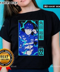 Alt Text: Official Tsunoda Yuki Power TSU-22 Ladies Tee featuring vibrant design and premium fabric for racing fans.