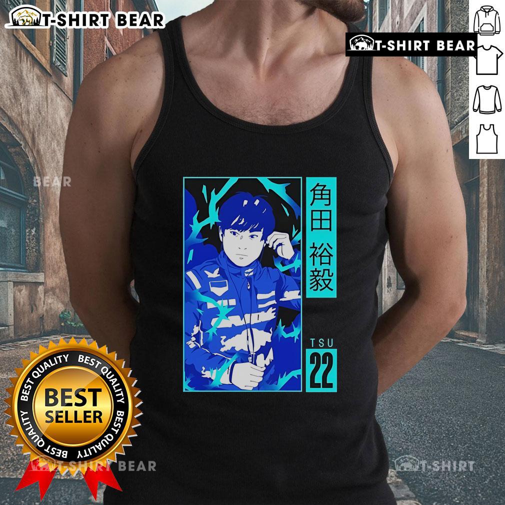 Official Tsunoda Yūki Power Tsu 22 Tank Top Alt Text: Official Tsunoda Yuki Power TSU-22 tank top featuring a stylish design for racing fans and motorsport enthusiasts.