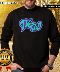 Alt Text: Official Twiztid Mostasteless 8-Bit Wavy Logo Sweatshirt featuring vibrant graphics and a stylish design.