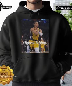 Official Tyrese Haliburton choke Almost Friday hoodie featuring a stylish design and vibrant colors, perfect for fans.