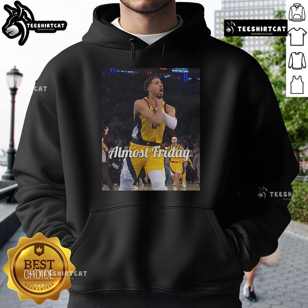 Official Tyrese Haliburton Choke Almost Friday Hoodie Official Tyrese Haliburton choke Almost Friday hoodie featuring a stylish design and vibrant colors, perfect for fans.