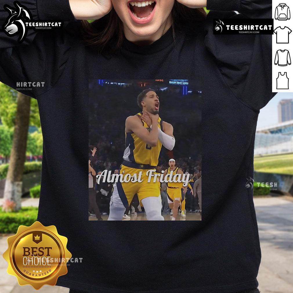Official Tyrese Haliburton Choke Almost Friday Sweatshirt Official Tyrese Haliburton Choke Almost Friday Sweatshirt featuring stylish design and vibrant colors for fans.