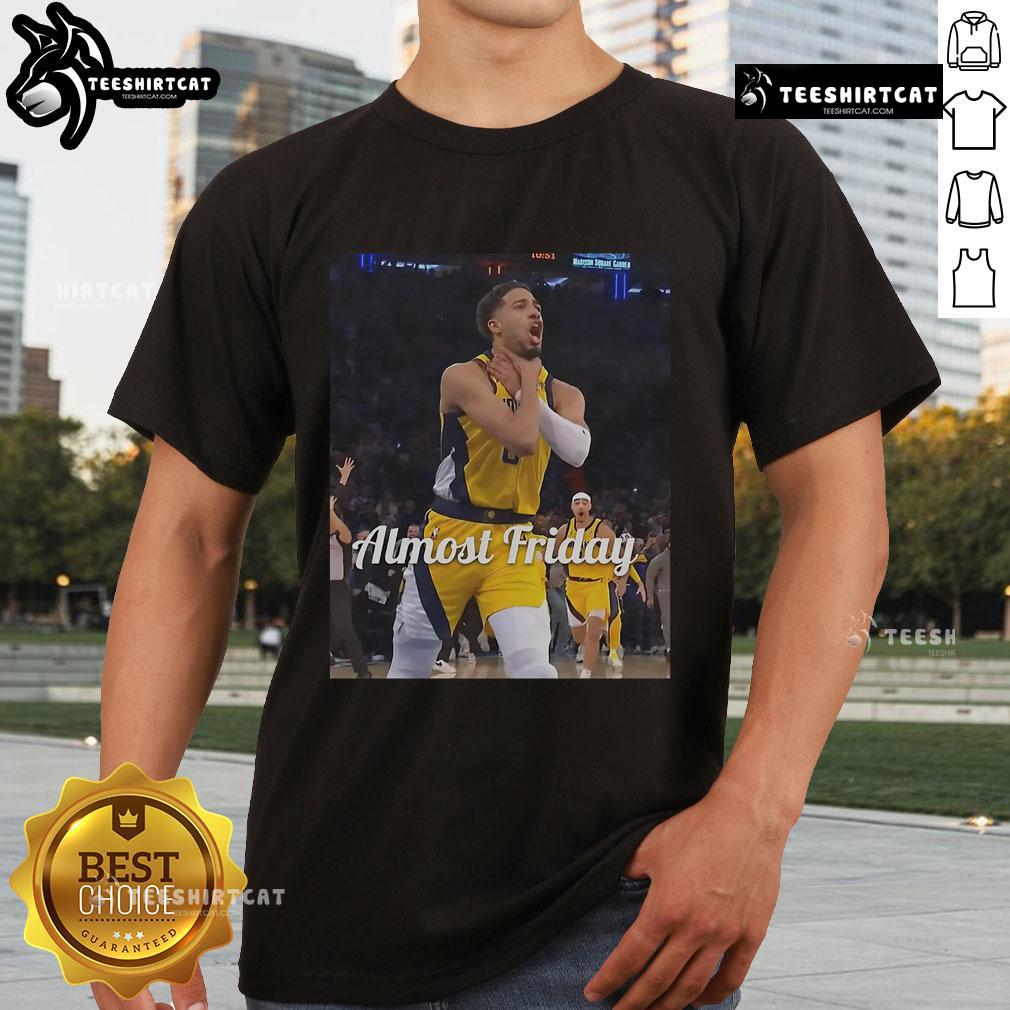 Official Tyrese Haliburton Choke Almost Friday T Shirt Official Tyrese Haliburton Choke Almost Friday T-Shirt featuring bold graphics and a comfortable fit for fans.