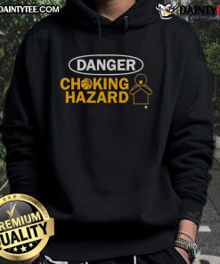 Official Tyrese Haliburton Danger Choking Hazard Hoodie in vibrant design, perfect for fans and collectors of sports apparel.