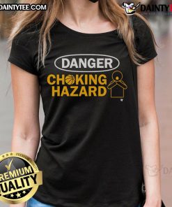 Official Tyrese Haliburton Danger Choking Hazard Ladies Tee featuring a stylish design for fans and collectors.