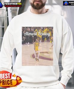 Alt Text: Tyrese Haliburton Indiana Pacers sweatshirt featuring 'Big Nuts Almost Friday' design for fans and sports enthusiasts.