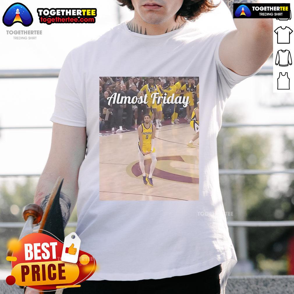 Official Tyrese Haliburton Indiana Pacers Big Nuts Almost Friday T Shirt Official Tyrese Haliburton Indiana Pacers Big Nuts Almost Friday T-Shirt featuring vibrant team colors and graphic design.