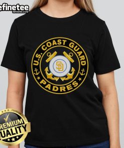 Official U.S. Coast Guard San Diego Padres Ladies Tee featuring team logo and stylish design for female fans.