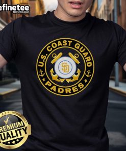 Official U.S. Coast Guard San Diego Padres T-Shirt featuring team logo, perfect for fans and military supporters.