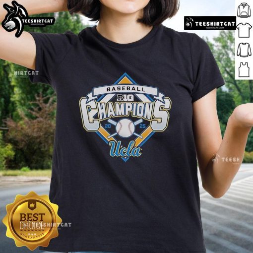 UCLA Bruins Blue 84 2025 Big Ten Baseball Champions Ladies Tee showcasing team pride and style for female fans.