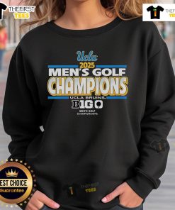 Official UCLA Bruins Men's Golf Big Ten Champs 2025 Tournament Sweatshirt showcasing team colors and logo.