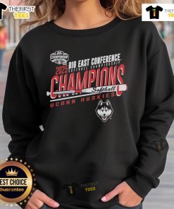 Alt Text: Official UConn Huskies 2025 Big East Softball Champions sweatshirt featuring team colors and logo, perfect for fans.