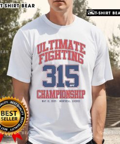 Official Ultimate Fighting Championship May 10, 2025, Montreal Quebec T-Shirt featuring bold graphics and event details.