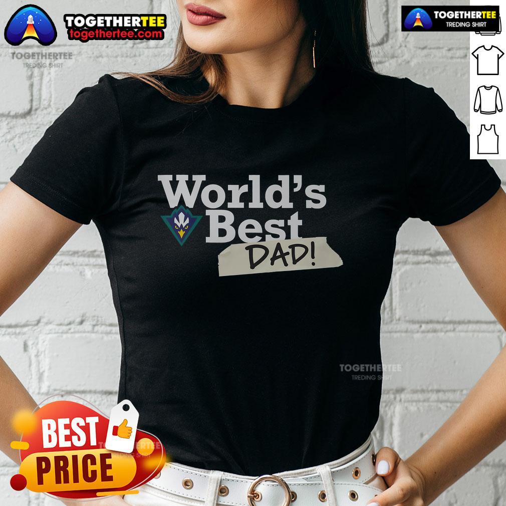 Official Unc Wilmington Seahawks World'S Best Dad Ladies Tee Alt Text: Official UNC Wilmington Seahawks World's Best Dad ladies tee featuring vibrant colors and comfortable fit.