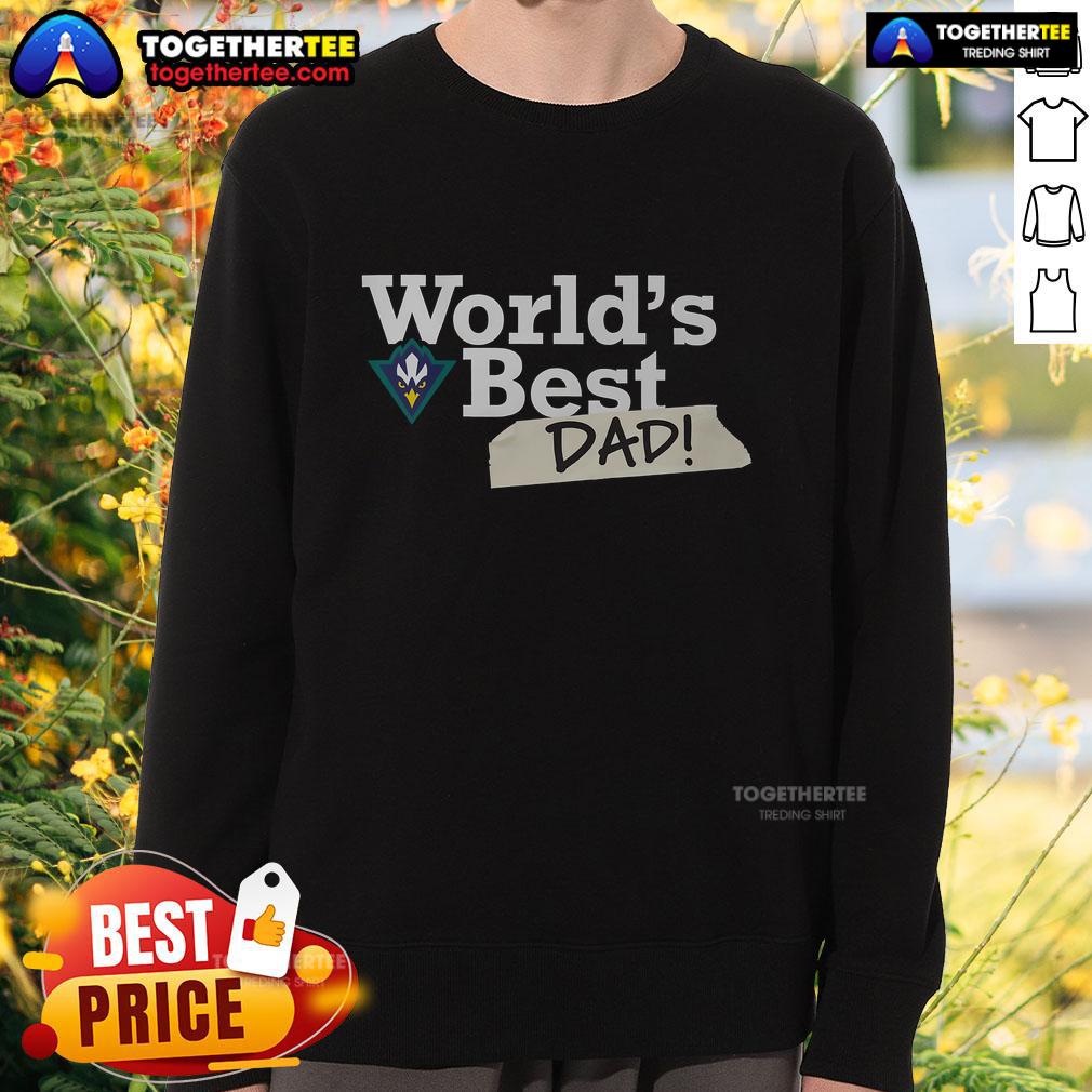 Official Unc Wilmington Seahawks World'S Best Dad Sweatshirt Official UNC Wilmington Seahawks World's Best Dad Sweatshirt in navy blue, perfect gift for proud dads.