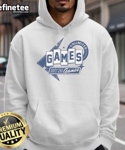 Official Unlimited Bacon But No Games Sign Hoodie featuring a playful bacon graphic and bold text design.