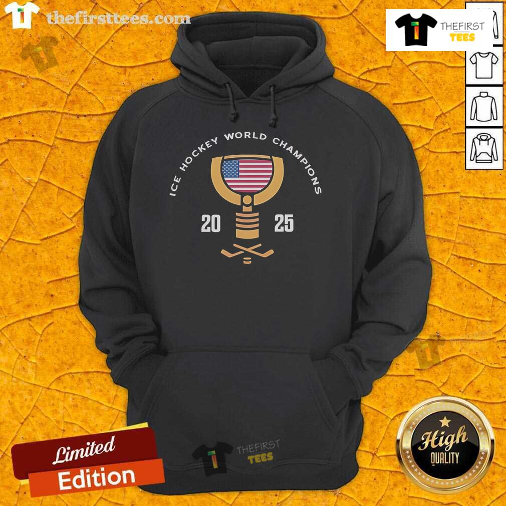 Official Usa Hockey Ice Hockey World Champions 2025 Hoodie Alt Text: Official USA Hockey Ice Hockey World Champions 2025 hoodie featuring the team logo and vibrant design.