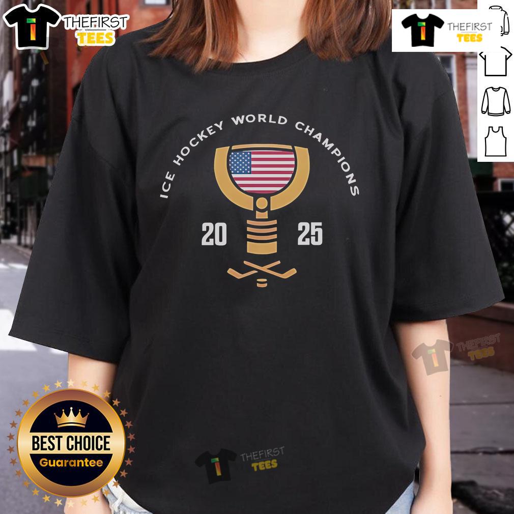 Official Usa Hockey Ice Hockey World Champions 2025 Ladies Tee USA Hockey Ice Hockey World Champions 2025 Ladies Tee featuring official logo and vibrant design for fans.