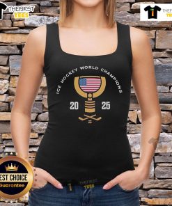 Alt Text: Official USA Hockey Ice Hockey World Champions 2025 tank top showcasing team pride and championship spirit.