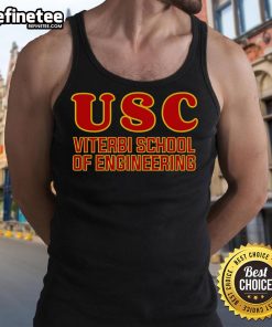 Official USC Viterbi School of Engineering tank top featuring school colors and logo, perfect for fans and students.