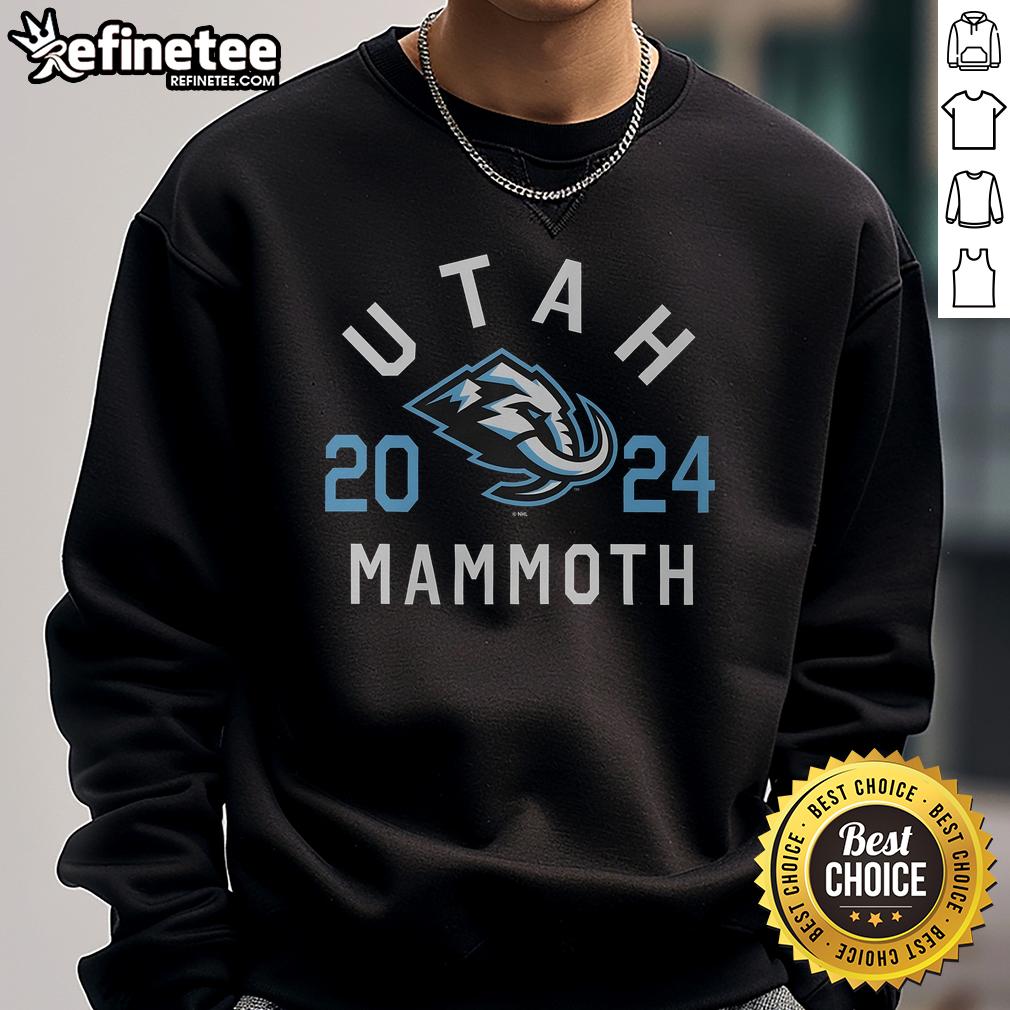 Official Utah Mammoth Heritage Sweatshirt Alt Text: Official Utah Mammoth Heritage Sweatshirt featuring a stylish design and cozy fabric, perfect for fans of Utah's history.