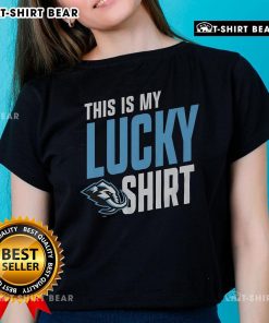 Official Utah Mammoth 'This Is My Lucky Ladies' Tee in vibrant colors, perfect for casual wear and outdoor adventures.