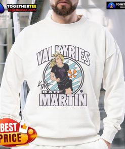 Official Valkyries Kate Martin Signature Sweatshirt featuring a stylish design and premium fabric for fans.