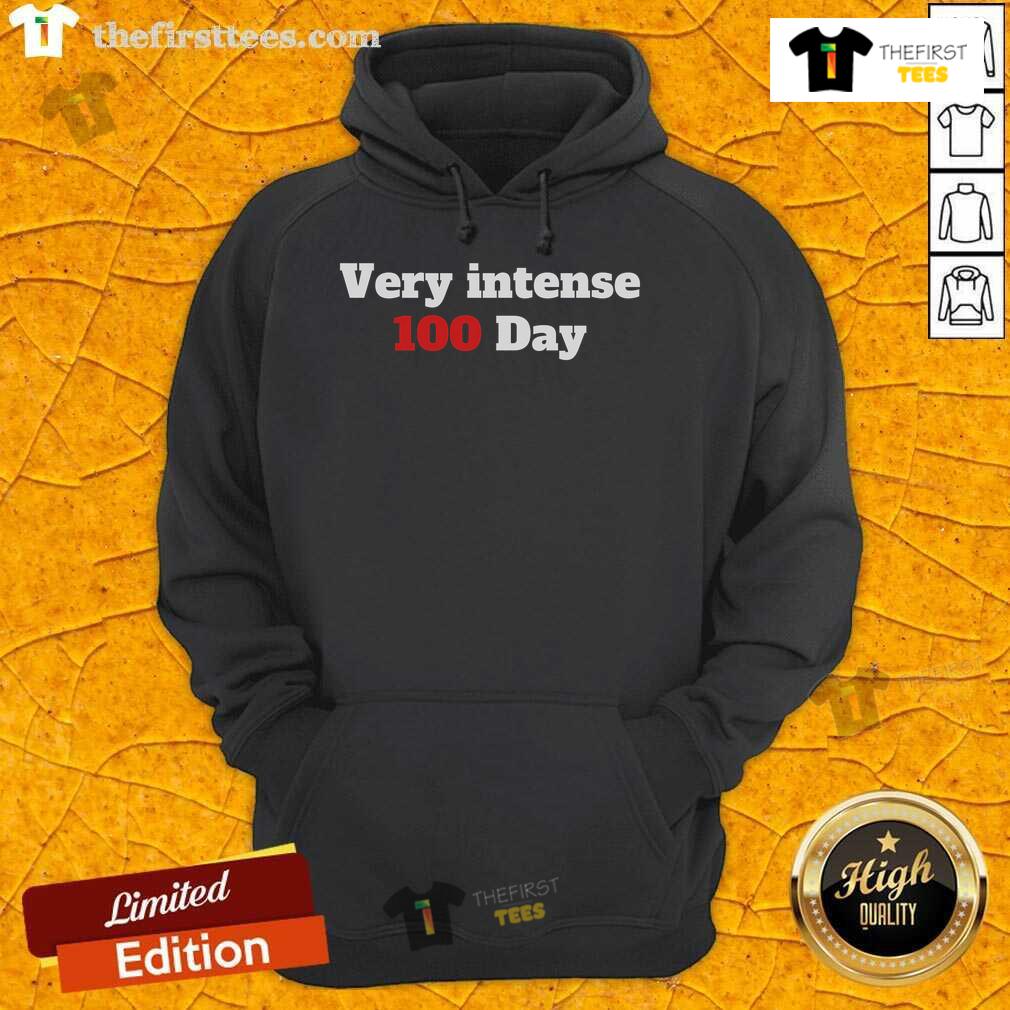 Official Very Intense 100 Days Hoodie Official Very Intense 100 Days Hoodie showcased on a model, featuring a stylish design and comfortable fit for everyday wear.