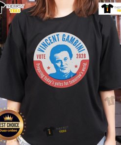 Official Vincent Gambini 2028 Ladies Tee in vibrant colors, featuring a stylish design for fans and supporters.