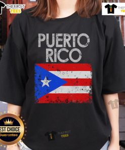 Official Vintage Puerto Rico Flag Pride Ladies Tee showcasing vibrant colors and classic design for proud Puerto Ricans.