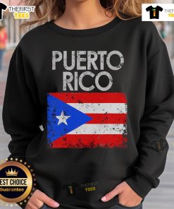 Official Vintage Puerto Rico Flag Pride Sweatshirt featuring the iconic Puerto Rican flag design for stylish representation.