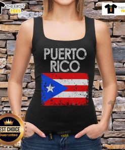 Official Vintage Puerto Rico tank top featuring the Puerto Rican flag, perfect for showcasing pride and style.