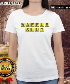 Official Waffle Slut Ladies Tee featuring a trendy design and comfortable fit for stylish casual wear.