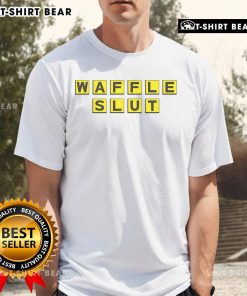 Official Waffle Slut T-Shirt featuring playful design and stylish typography, perfect for breakfast lovers and casual wear.