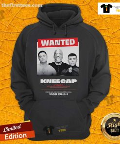 Official Wanted Kneecap hoodie by British Metropolitan Police, showcasing counter-terror design and law enforcement branding.