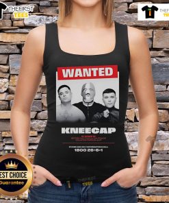 Official Wanted Kneecap tank top by British Metropolitan Police featuring counter-terror design and bold graphics.