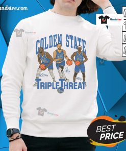 Official Warriors Triple Threat Green Curry Butler III Sweatshirt featuring vibrant team colors and stylish design.