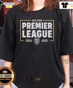 Alt Text: Official We Are Premier League 2024-2025 Champions Ladies Tee showcasing vibrant team colors and logo.