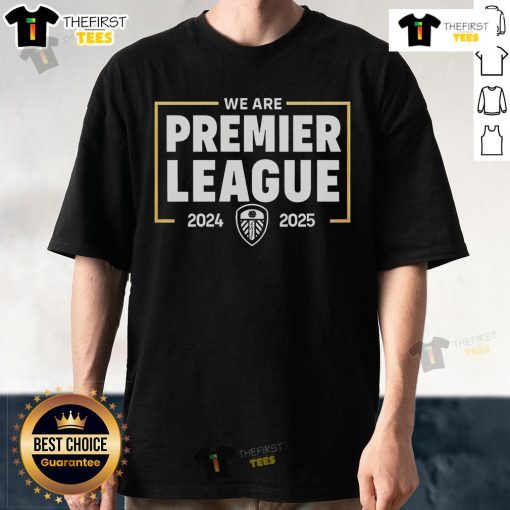 Alt Text: Official We Are Premier League 2024-2025 Champions T-Shirt featuring bold graphics and team colors for fans.