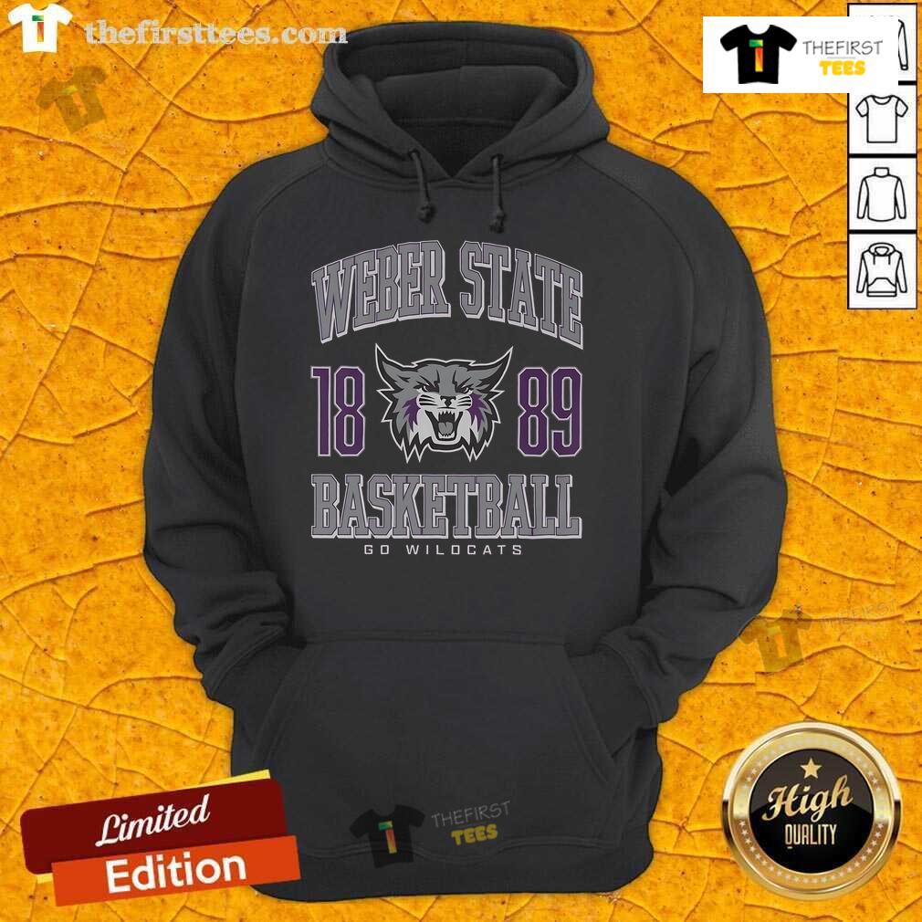 Official Weber State Wildcats Basketball 1889 Hoodie Alt Text: Official Weber State Wildcats Basketball 1889 hoodie featuring team logo, perfect for fans and sports enthusiasts.